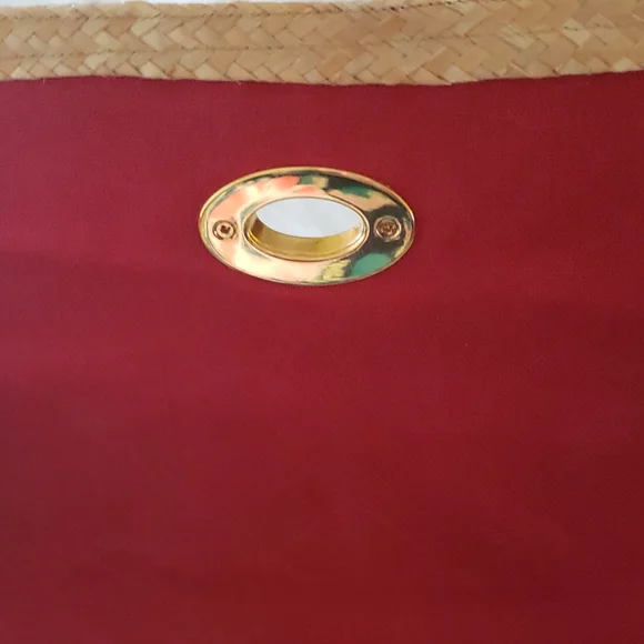 VINTAGE RED STRAW PURSE - Picture 10 of 16